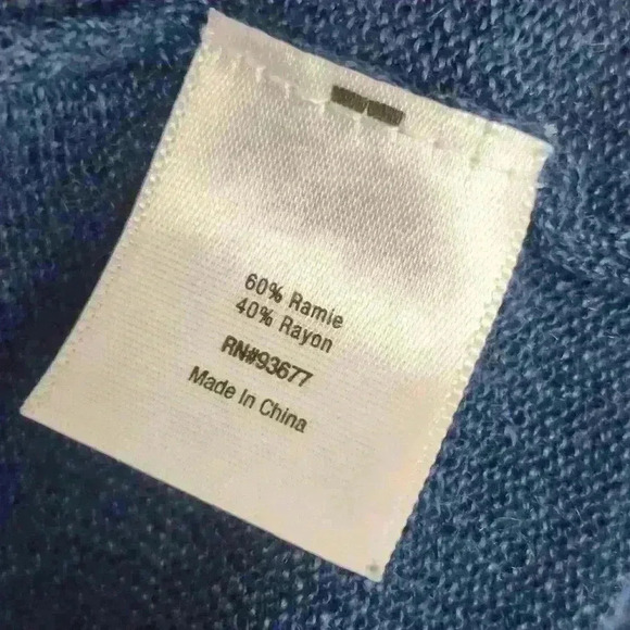 a.n.a a new approach women's navy blue 3/4 sleeve sweater size large - Picture 7 of 7